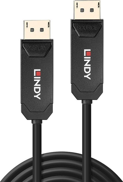 Kabllo DisplayPort Lindy 38520, 10m, e zezë