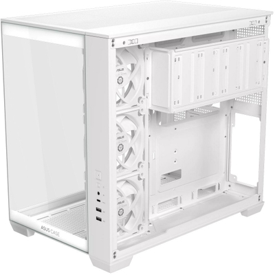 Kase gaming Asus A32 Plus ARGB, ATX, 4 ventilatorë ARGB, e bardhë