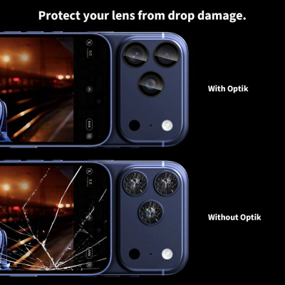 Mbulesë kamere Tech-protect Camring Fit+, për iPhone 17 Pro Max, alumin edhe xham, e zezë