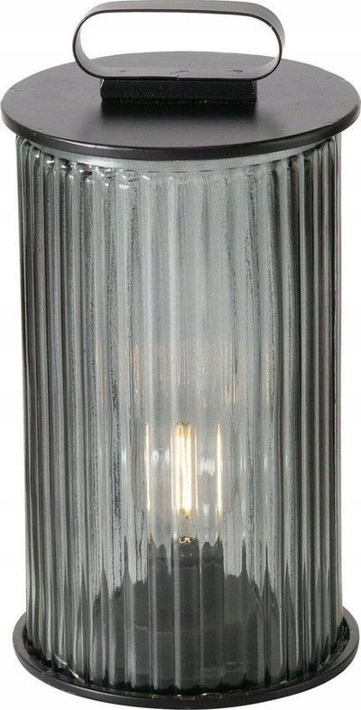 Lampë tavoline Boltze Home Spargo, 24cm, me bateri, gri e errët