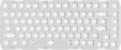 Pllakë switçesh tastiere Glorious GMMK Pro 75, polikarbonat, layout ISO, e bardhë