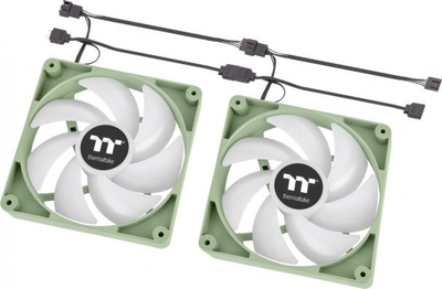 Ftohës ujor AIO Thermaltake TH280 V2 ARGB Sync, radiator 280mm, 2 ventilatorë 140mm, jeshile me të bardhë