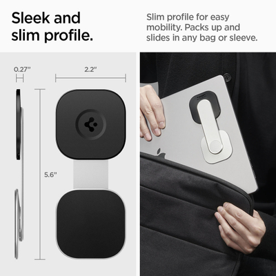 Mbajtëse magnetike telefoni Spigen S312 OneTap MagFit, për laptop dhe monitor, e zezë