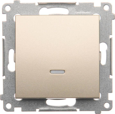 Ndërprerës njëpolësh Kontakt-Simon DW1L.01/44, i artë metalik mat