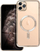Kupë mbrojtëse Elektro Mag Cover për iPhone 11 Pro Max, MagSafe, transparente me ngjyrë ari