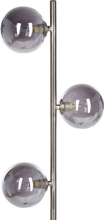 Lampë dyshemeje RAMIS Metal, 3 kupola, metalike, argjendi