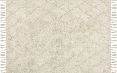 Tapet SILCHAR Rug, 140 x 200 cm, pambuk, bezhë
