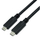 Kabllo USB Roline 11.02.9065, USB 3.2 Gen 2, 3m, 100W, e zezë