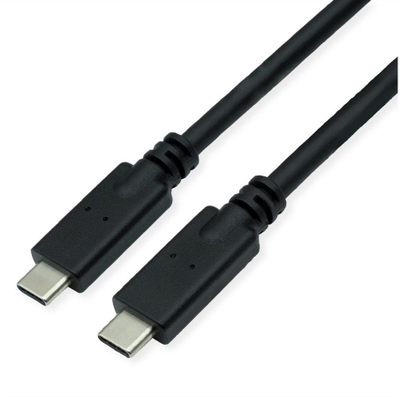 Kabllo USB Roline 11.02.9065, USB 3.2 Gen 2, 3m, 100W, e zezë
