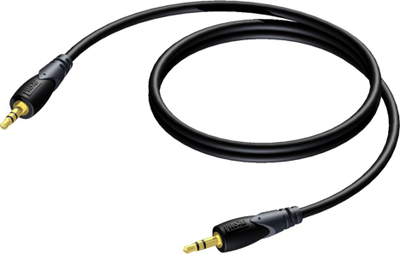 Kabllo audio Procab CLA716, jack 3.5mm me jack 3.5mm, 0.75m, e zezë