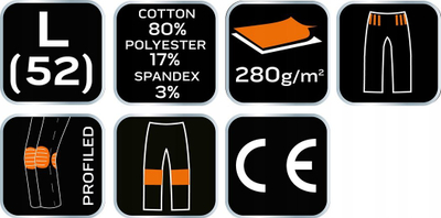 Pantallona pune Topex OUTDOOR Jogger, madhësia L, jeshile