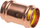 Фитинг бакарен за гас V-Press, 22mm, две излези женски