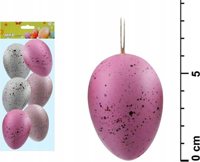 Vezë zbukuruese Pashkësh MFP, plastike 6 cm, set me 6 copë, me shumë ngjyra
