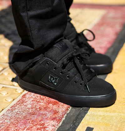 Atlete skate DC Pure për burra, tekstil, të zeza
