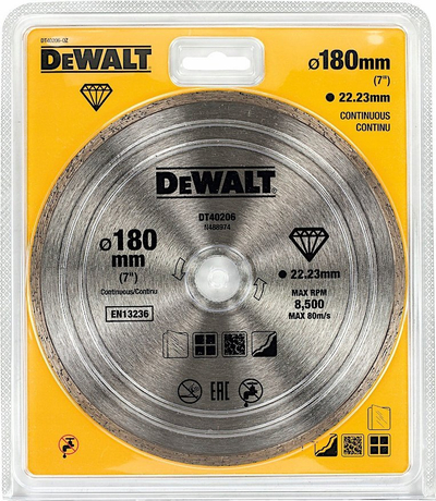 Disk prerës diamanti DeWALT Eco4 DT40206, 180mm, 22.23mm, argjendtë