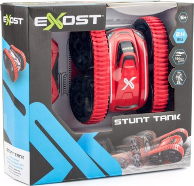 Машина со далечински управувач Exost Stunt Tank, 8 km/h, дистанца 25 m, црвена