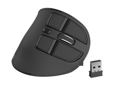 Вертикален бежичен глушец Natec Euphonie, 2400 DPI, Bluetooth 5.0, црн