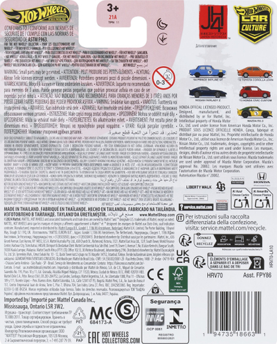 Makinë lodër Hot Wheels Car Culture Circuit Legends, 1:64, për kalamaj 3+