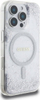 Kapotë Guess Resin Gradient Glitter me MagSafe për iPhone 16 Pro 6.3", e argjendtë