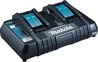 Karikues i dyfishtë Makita DC18RD, 7.2–18V, për bateri litium-ion
