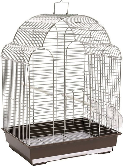 Kafaz për zogj Panama Pet, 42x30x57 cm, argjend kafe