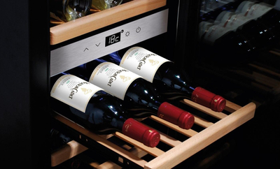 Frigorifer vere Caso WineComfort 38, 38 shishe, dy zona temperature, i zi