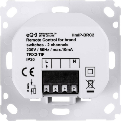 Buton muri Homematic IP HMIP-BRC2, 2 taste, i bardhë