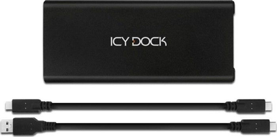 Kутии за надворешен SSD Icy Dock MB861U31-1M2B, M.2 PCIe NVMe, USB-C 3.2 Gen 2, алуминиум