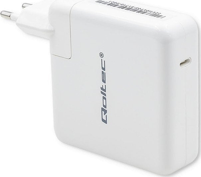 Karikues rrjeti Qoltec FAST, 96W, USB C PD, i bardhë