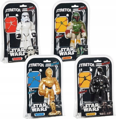 Lodër figurë Star Wars Boba Fett Stretch, super elastike, për kalamaj 5+, shumëngjyrëshe