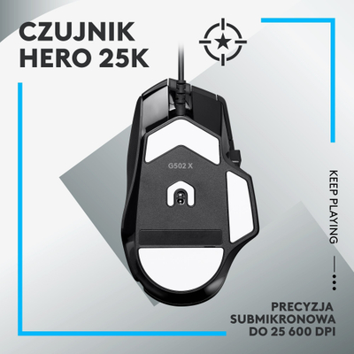 Set gaming Logitech G502 X dhe G Pro X, maus me sensor HERO, kufje me mikrofon BLUE VO!CE, ngjyrë e zezë