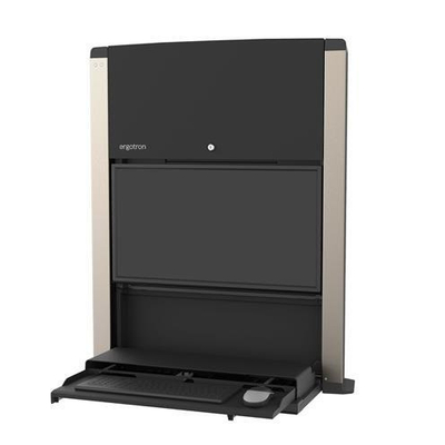 Stacion muri për kompjuter Ergotron CareFit Enclosure, rregullim vertikal 51 cm, palosës, gri e zezë