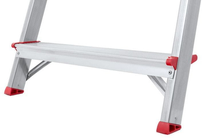 Shkallë alumini Venbos 2+1, kapacitet 150 kg, lartësi platforme 56 cm