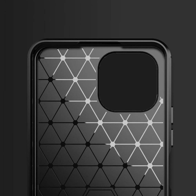 Maskë telefoni Forcell Carbon për Xiaomi Mi 11i Poco F3, gome rezistente, karbon, e zezë