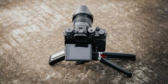 Tripod mini FireFly Video Creator Kit, kokë pan, mbajtës telefoni, i zi