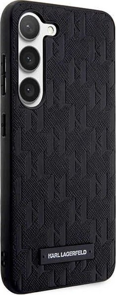 Mbulesë telefoni Karl Lagerfeld KLHCS24MSAKLHPK, për Samsung Galaxy S24 Plus, hardcase Saffiano Monogram, e zezë