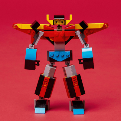 Set lodër LEGO Creator 3-n-1 Super Robot 31124, model me tulla për ndërtim, shumëngjyrësh