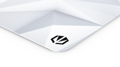 Mouse pad lojërash ENDORFY Crystal Onyx White L, 450x400mm, skaje të qepura, bardh e zi