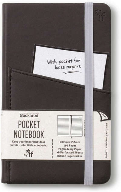 Bookaroo Pocket Notebook (a6) Journal Black