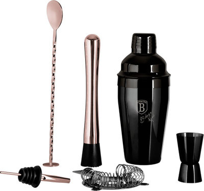Set bartenderi Berlingerhaus BH-8546, 6 pjesë, çelik inox, i zi