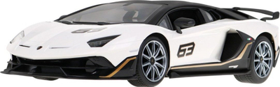 Makinë me telekomandë Rastar Lamborghini Aventador SVJ, shkallë 1:14, LED, e bardhë