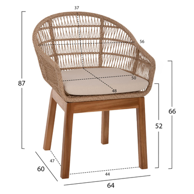 Kolltuk Amora 64x60x87Hcm (HM9567)