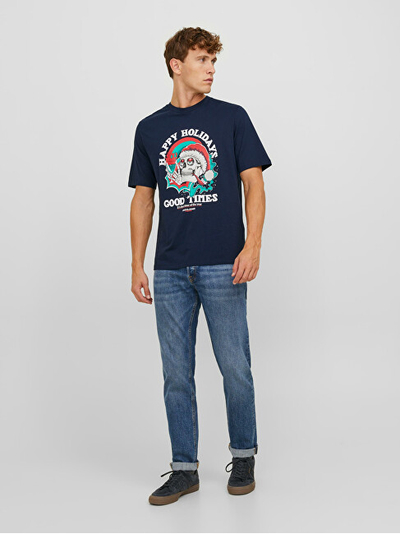 Maicë Jack&Jones JORCHRISTMAS Standard Fit 12246599 Sky Captain