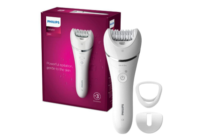Depilator Philips Series 8000 BRE700/00, pa kabllo, i bardhë