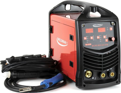 Aparat saldimi gjysmë automatik Weldman MICRO MIG225, MIG MAG FLUX TIG DC, inverter IGBT