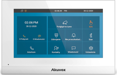 Monitor video interkomi Akuvox C313W, 7" LCD, WiFi dhe Bluetooth, i bardhë