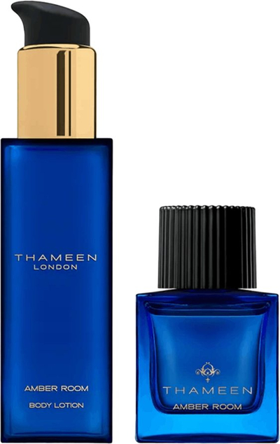 Set parfumi Thameen Amber Room, Extrait de Parfum 50ml, Losion trupi 100ml, blu