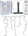 Dekor drita LED Icicle Lighting, 6m, 180 LED, e bardhë e ngrohtë