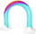 Lodër ujore fryrëse Bestway Jumbo Rainbow Sprinkler 52732, 221x71x193 cm, mbi 2 vjeç, shumëngjyrëshe