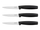 Set thika Fiskars, për çdo përdorim, 3 copë, zezë